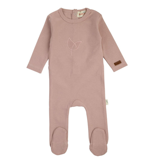 Bird Outline Footie-Pink