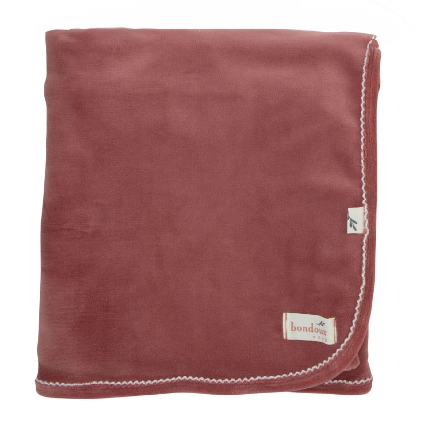 Stitched Velour Blanket-Mauve