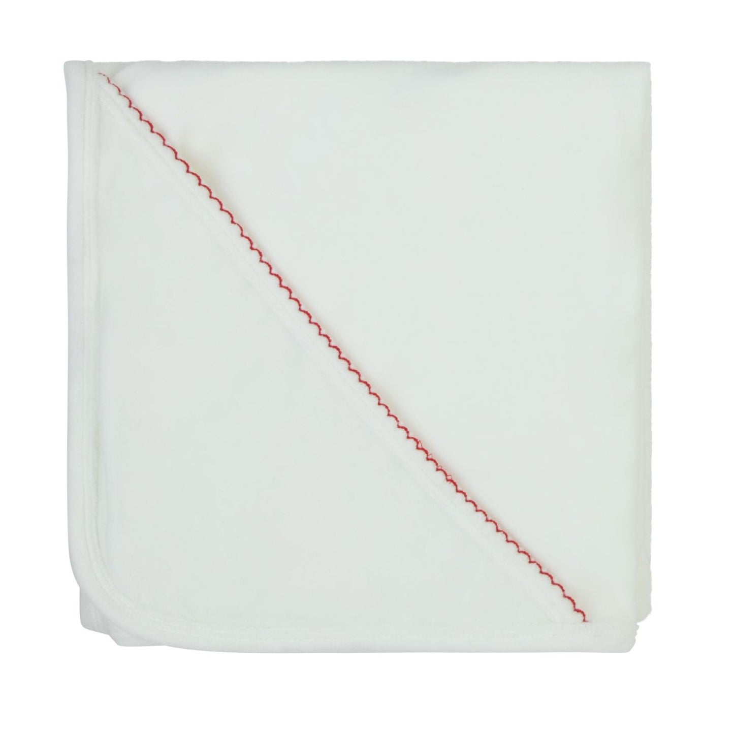 Bow Velour Blanket-White & Red