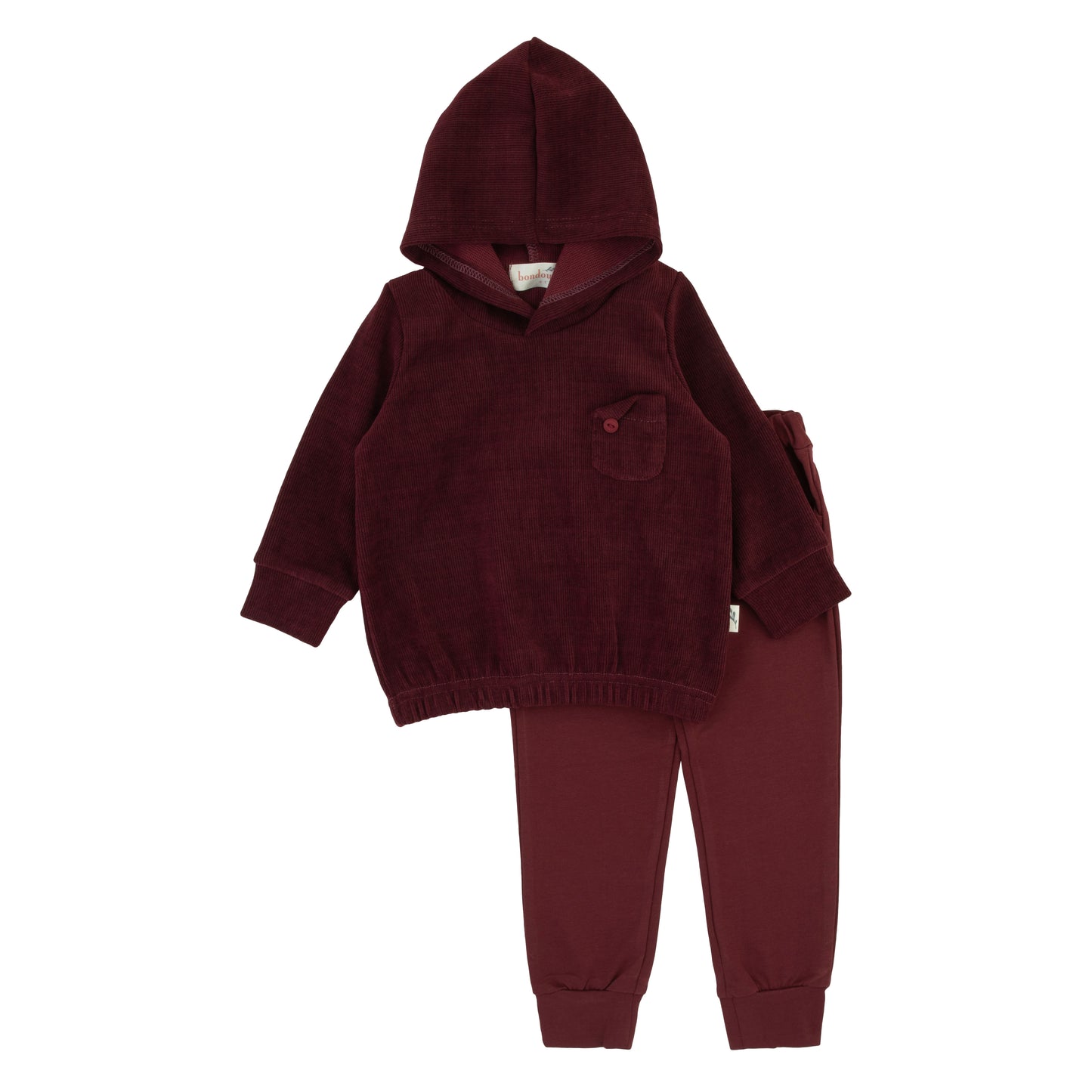 Ribbed Corduroy 2 Piece-Burgundy