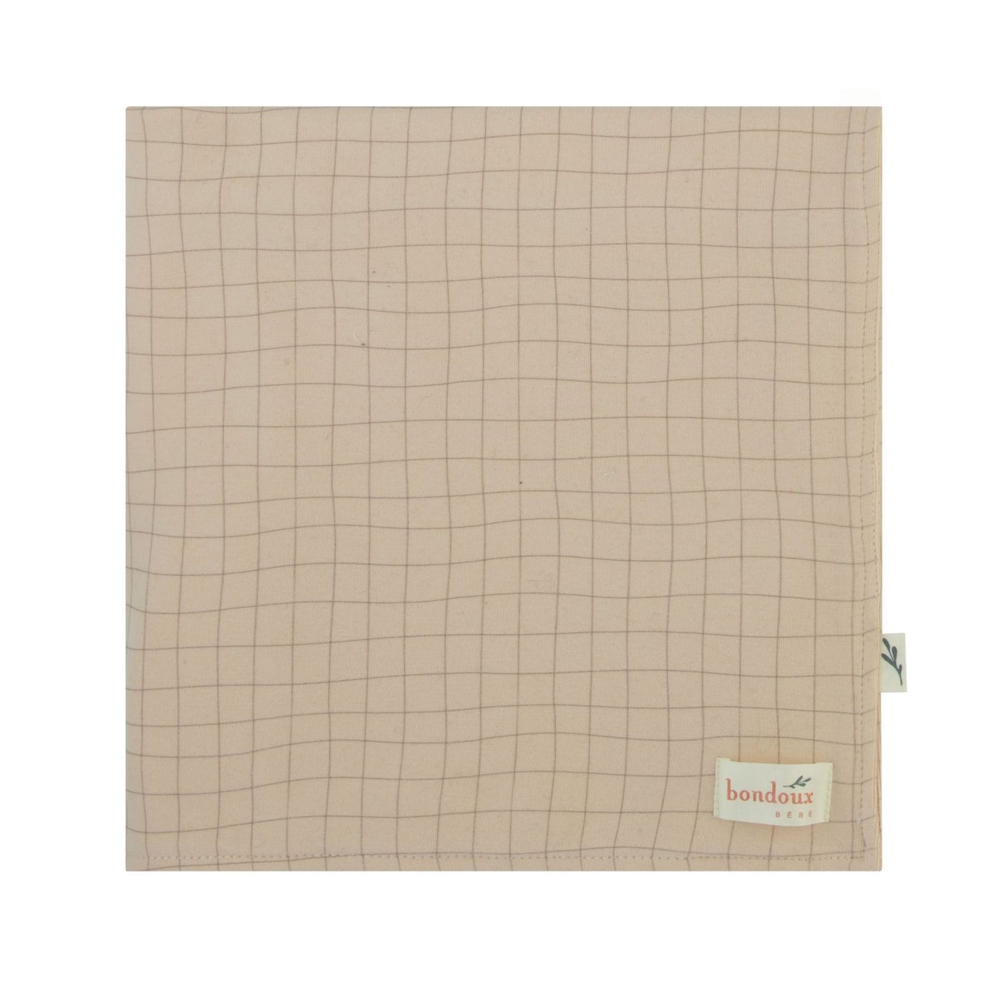 Checked Kimono Blanket-Beige
