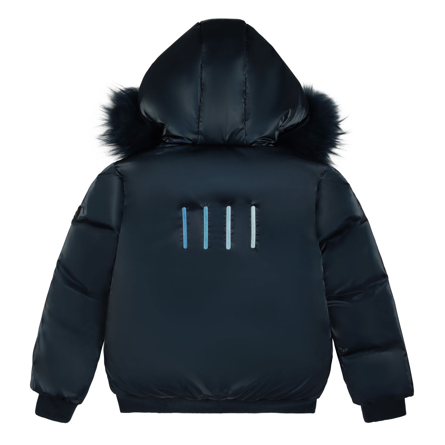 Ombre Striped Jacket Navy-Blue