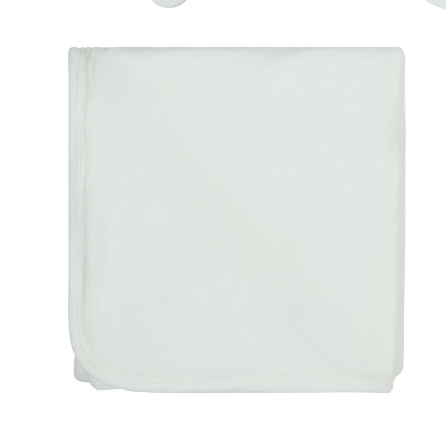 Bow Velour Blanket-White & Blue