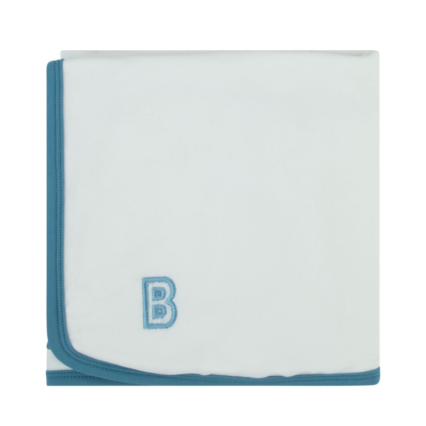 Sherpa 'B' Blanket-White & Blue