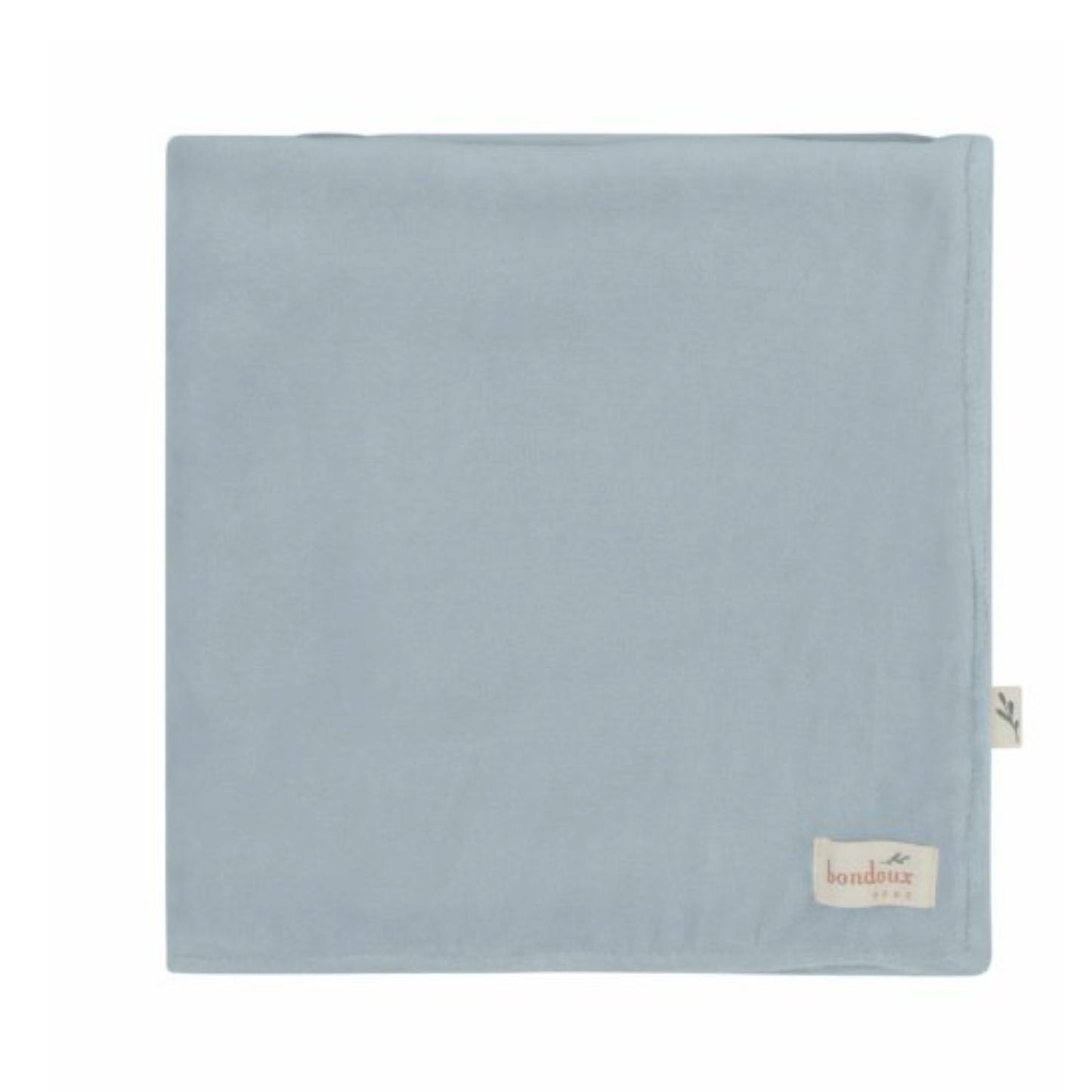 Knit Detail Velour Blanket-Blue