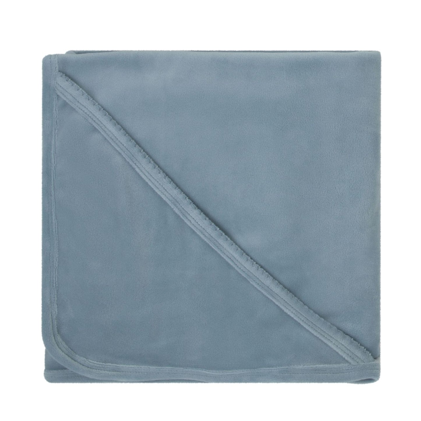 Bow Velour Blanket-Blue