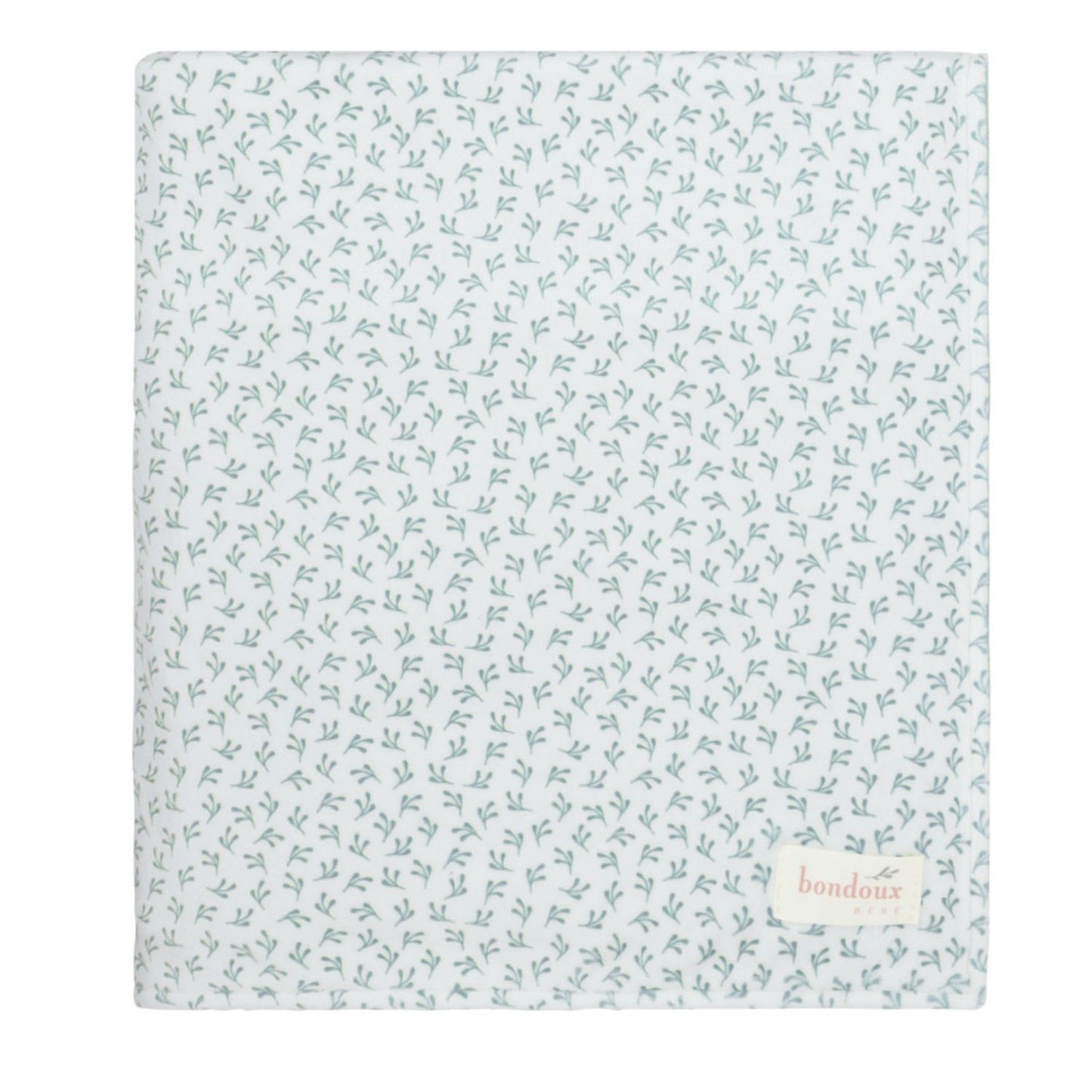 Leaf Velour Blanket-Blue