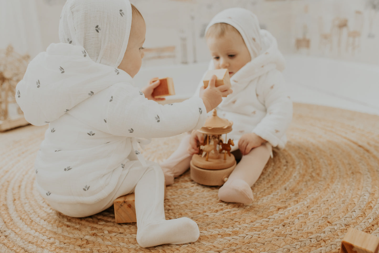 Printed Muslin Sweater-Mauve