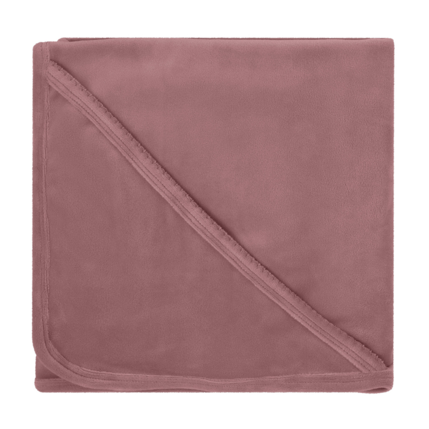 Bow Velour Blanket-Blush