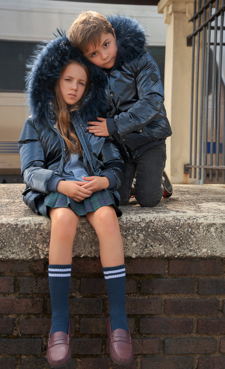 Shiny Jacket-Navy