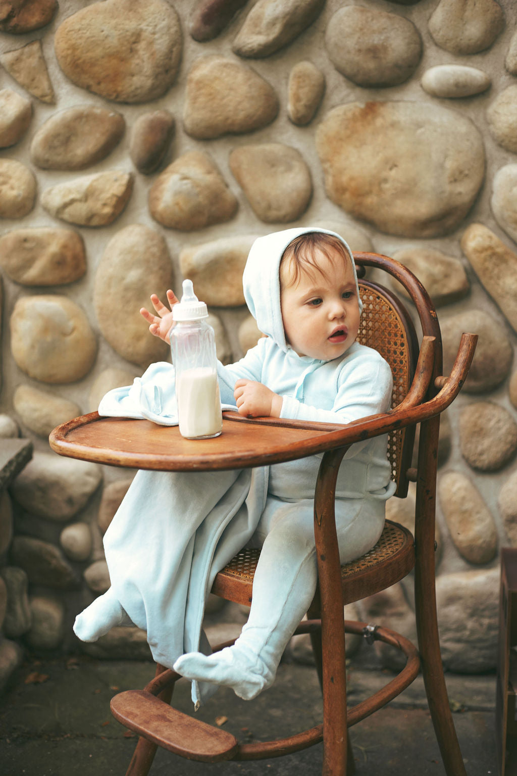 Knit Blanket-Blue