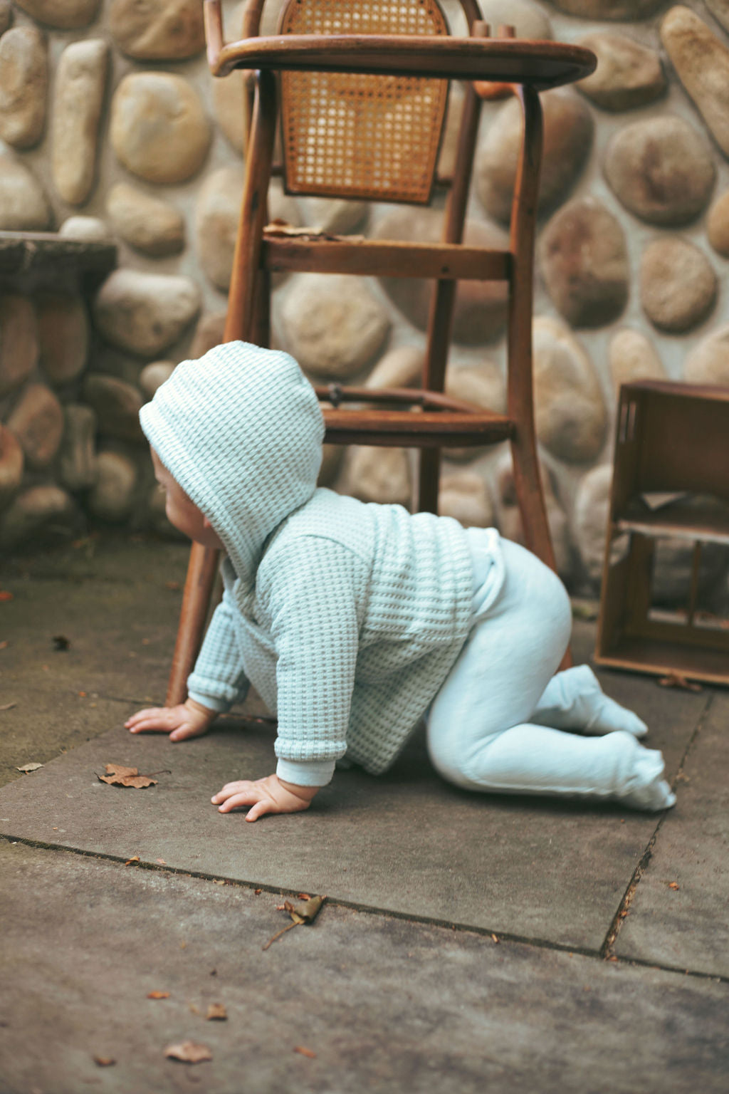 Knit Blanket-Blue