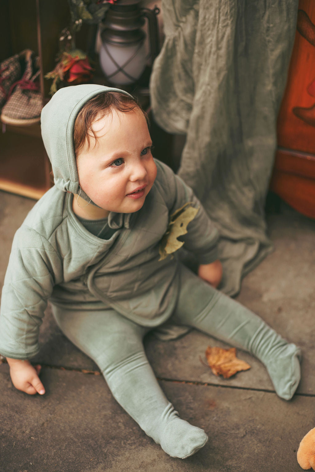 Sheep Velour Sweater-Green