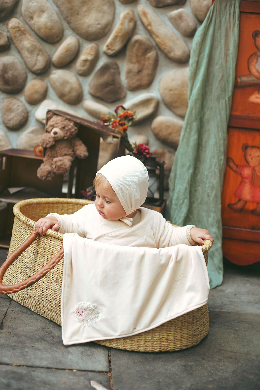 Sheep Velour Blanket-Off White