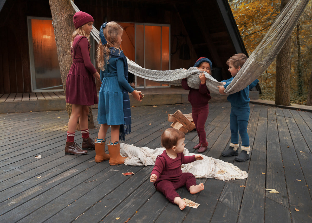 Ribbed Corduroy Jumper-Teal