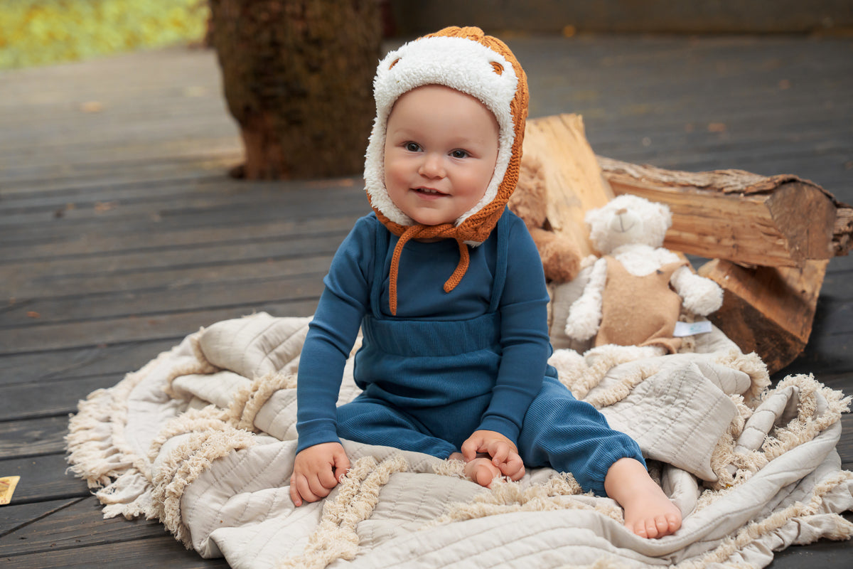 Ribbed Corduroy Romper-Teal