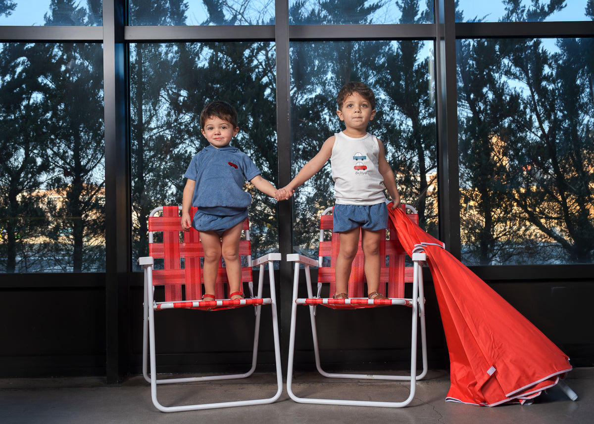 Terry Shapes Toddler Hoodie Top-Blue