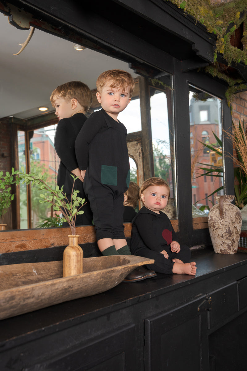 Black-N-Colored Romper-Green