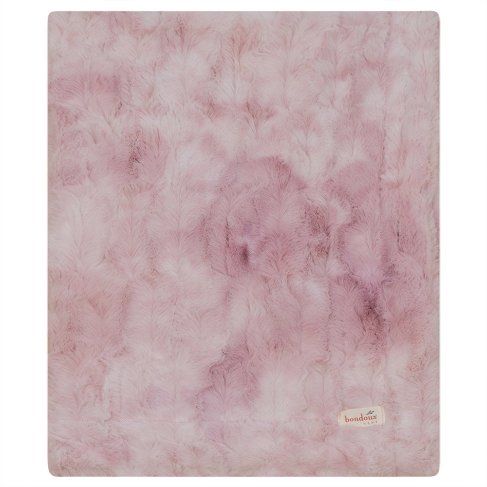 Fuzzy Blanket Tie Dye Pink Bondoux Bebe