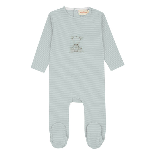 Blue Striped Boys Footie