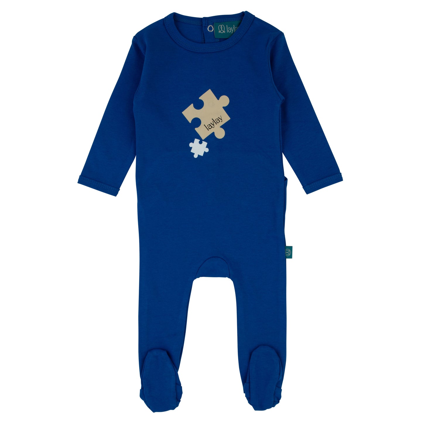 Puzzle Piece Collection Footie-Blue