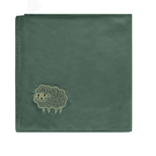 Sheep Velour Blanket-Green