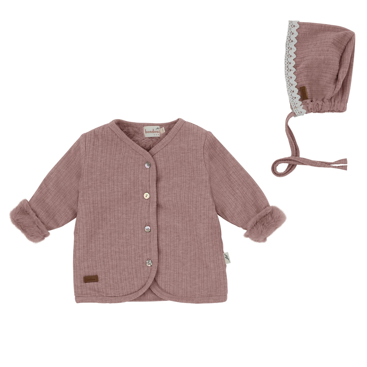 Lace Knit Sweater-Pink