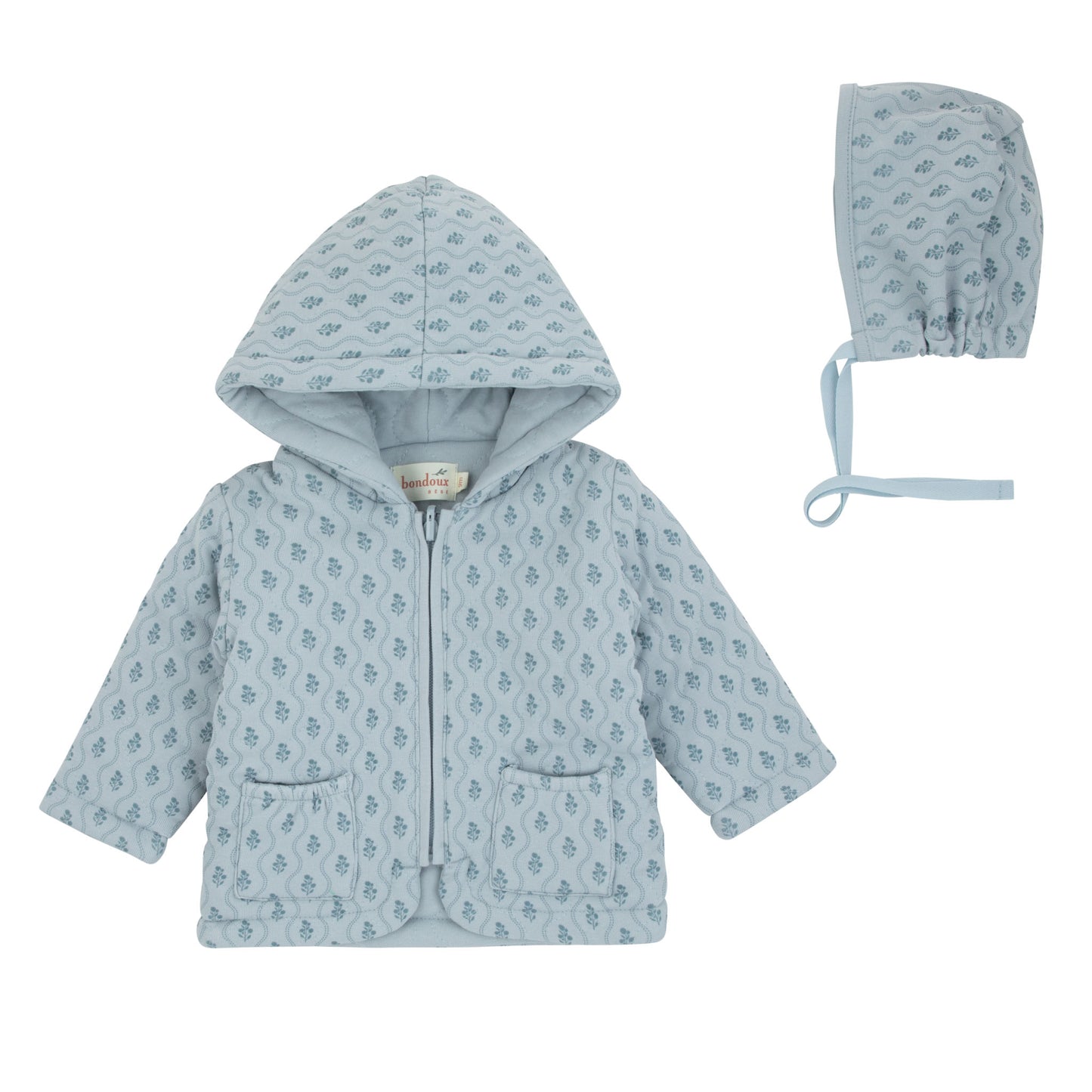 Blue Scalloped Print Boys Blue Sweater