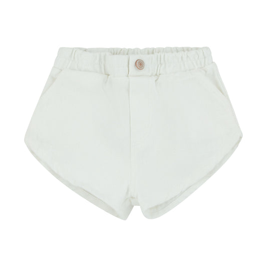 Basic Denim White Shorts