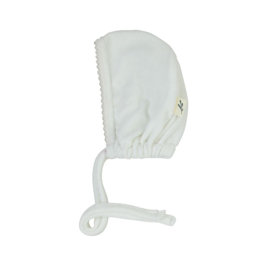 Bow Velour Hat-White