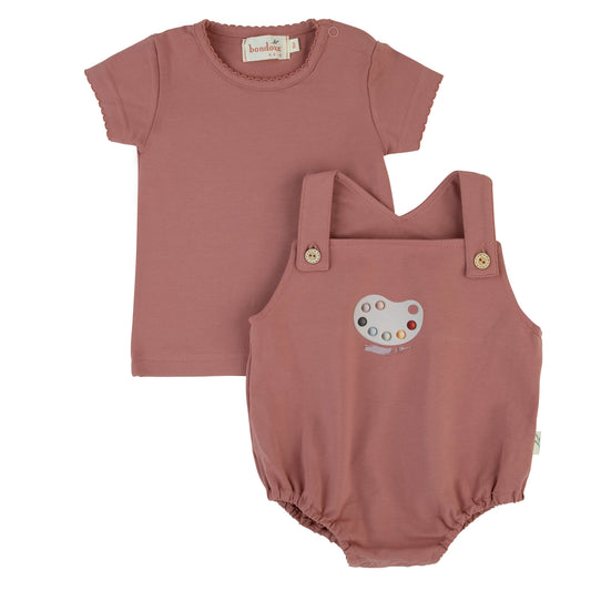 Palette Collection Romper Set-Mauve