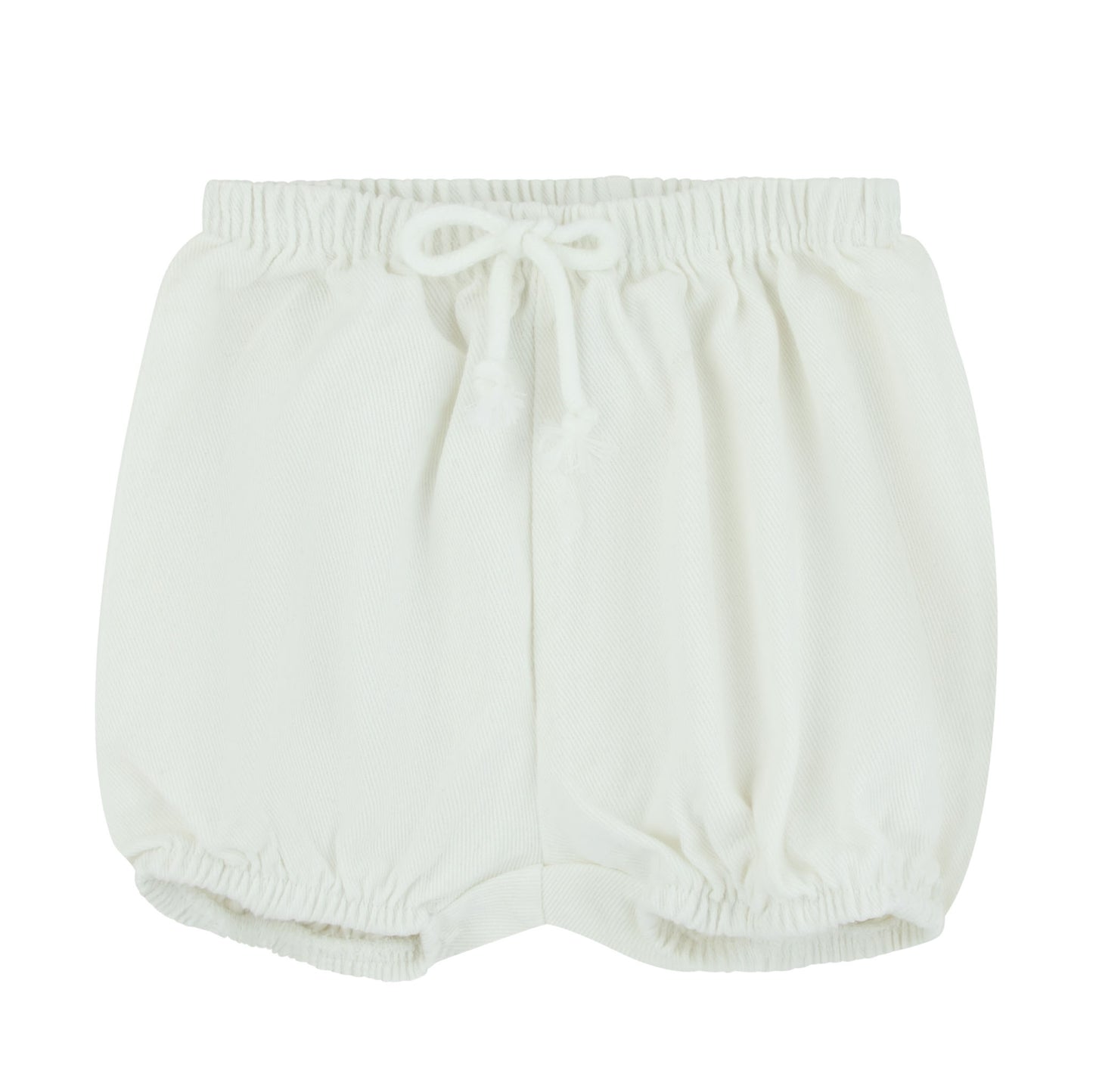 Basic Denim White Bubble Shorts