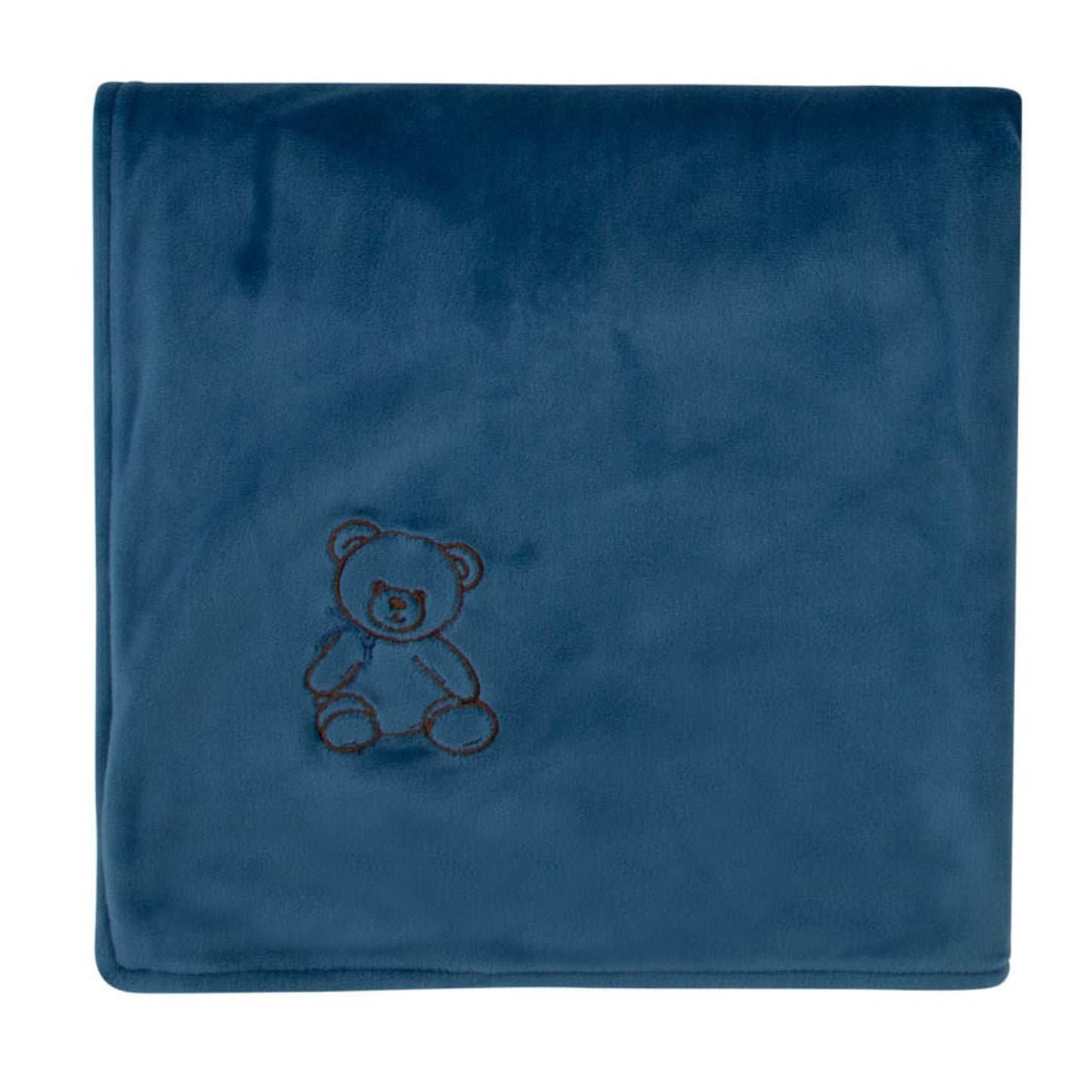 Teddy Velour Blanket-Blue