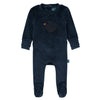 Duck Velour Footie-Navy