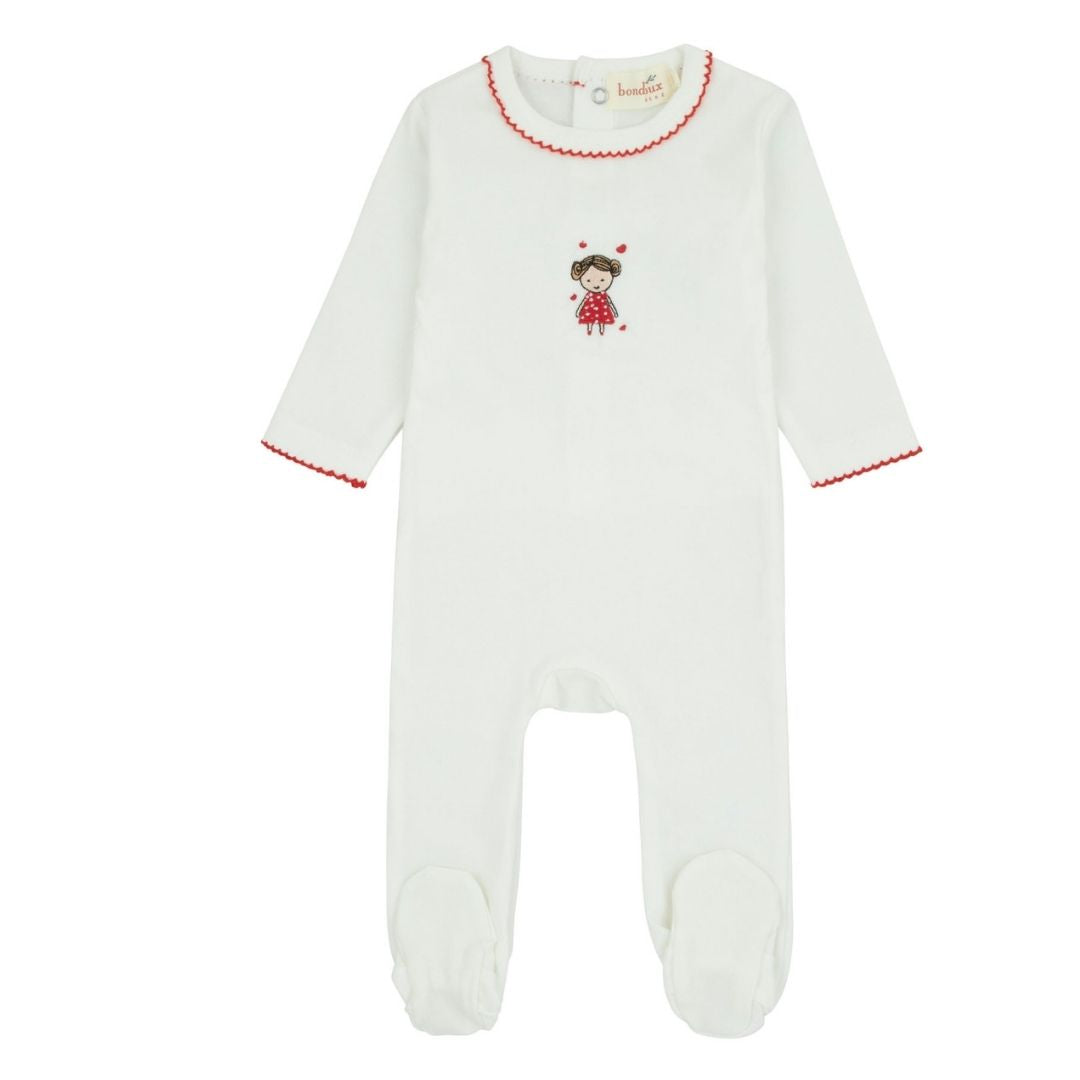 Doll Girls White Footie