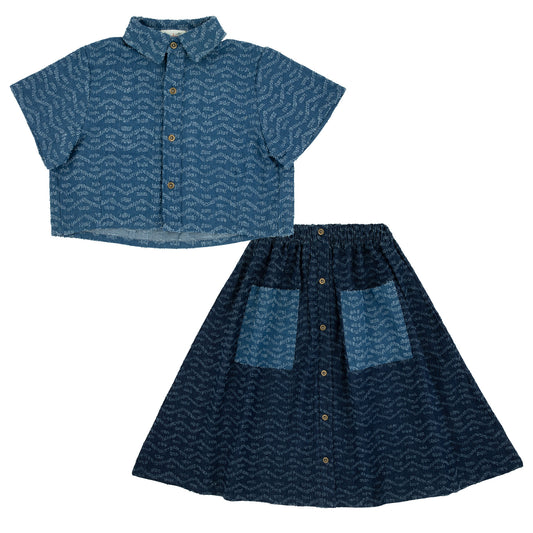 Textured Two Tone Preteen Set