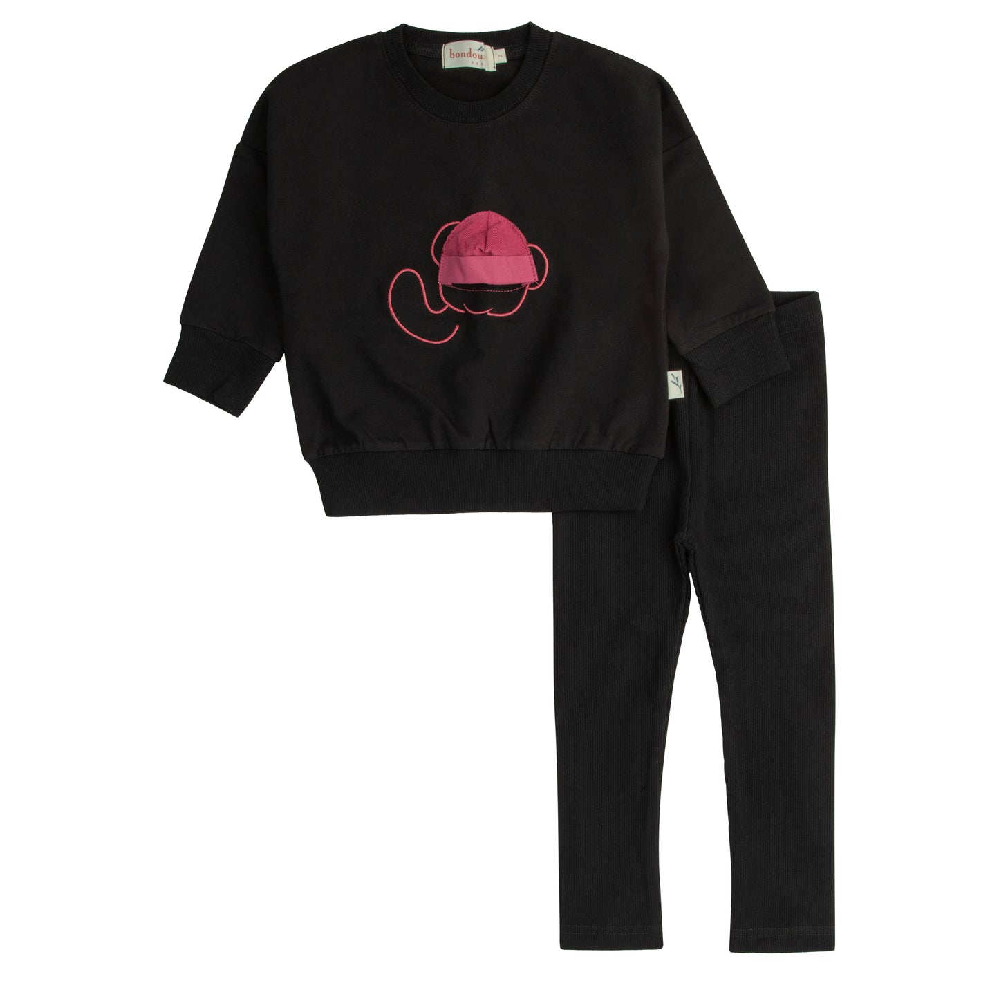Corduroy  2 Piece-Girls-Black