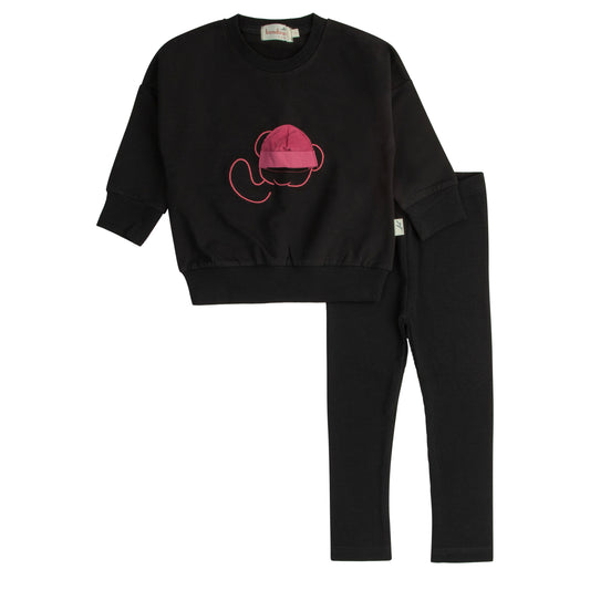 Corduroy  2 Piece-Girls-Black