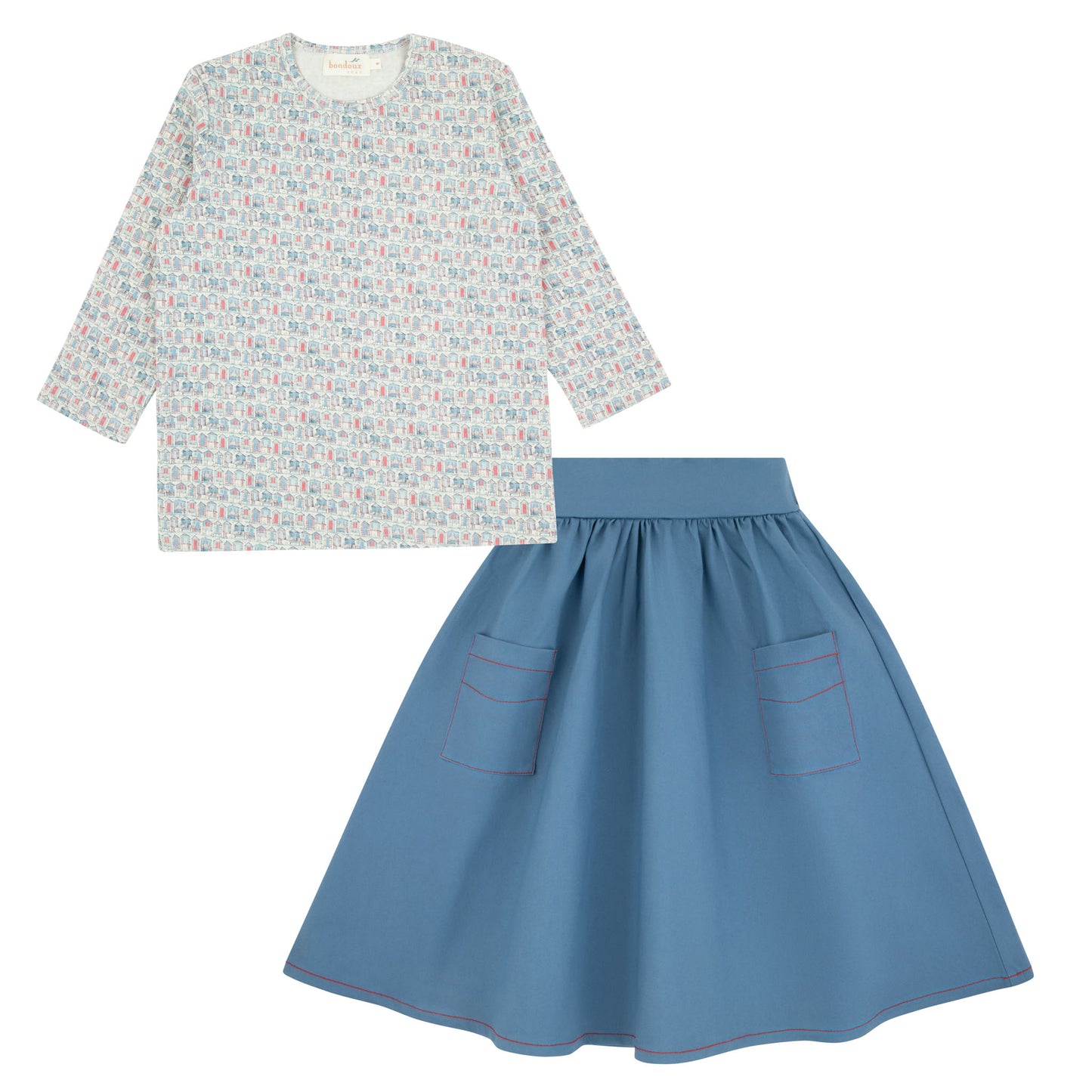 House print Blue Preteen Set