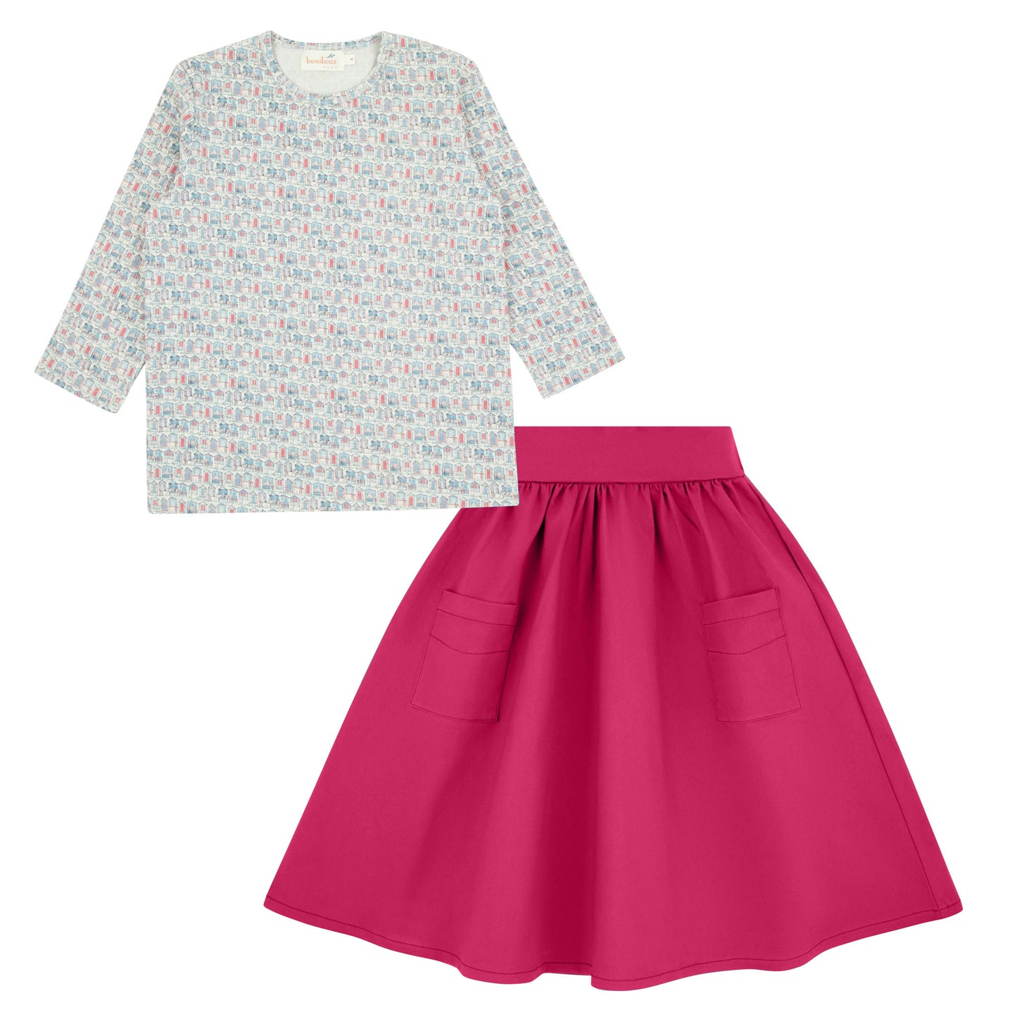 House print Hot Pink Preteen Set