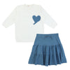 Denim Heart 2Pc Set