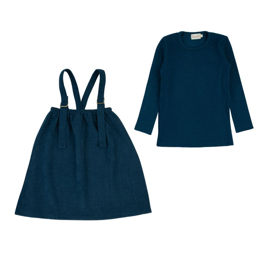 Ribbed Corduroy Jumper-Teal