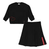 Red Zipper Pre-Teen Set-Black