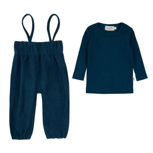 Ribbed Corduroy Romper-Teal