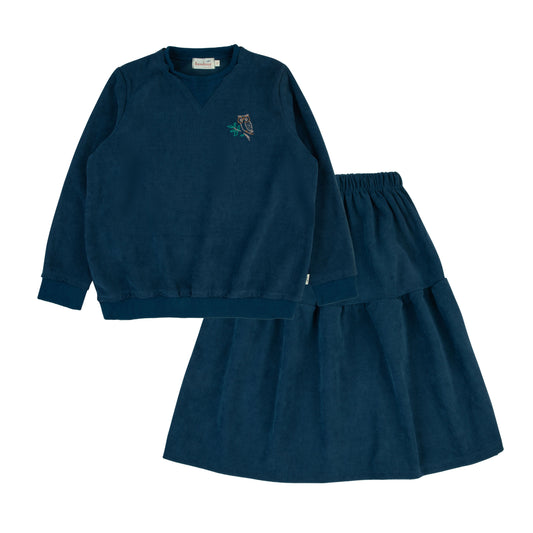 Ribbed Corduroy  Pre Teen Set-Teal