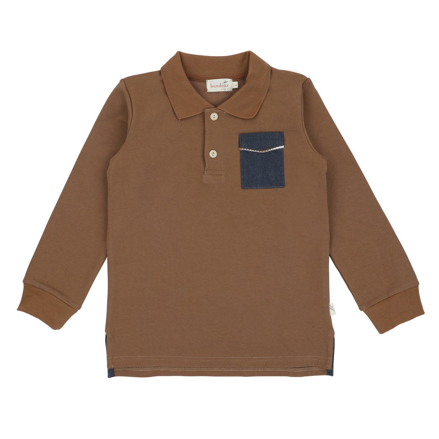 Denim Pocket Polo-Beige