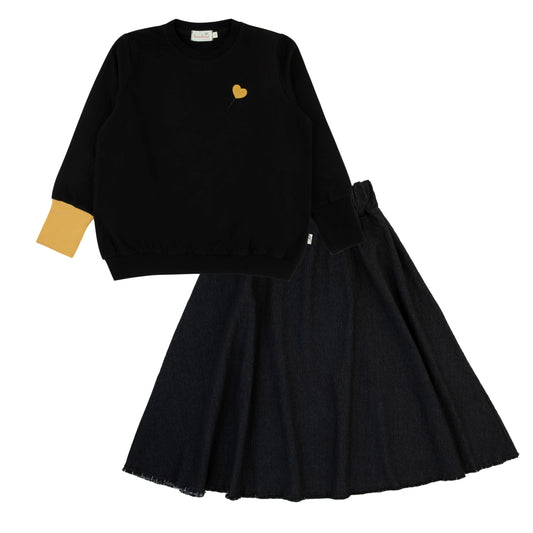 Yellow Denim Pre Teen Set