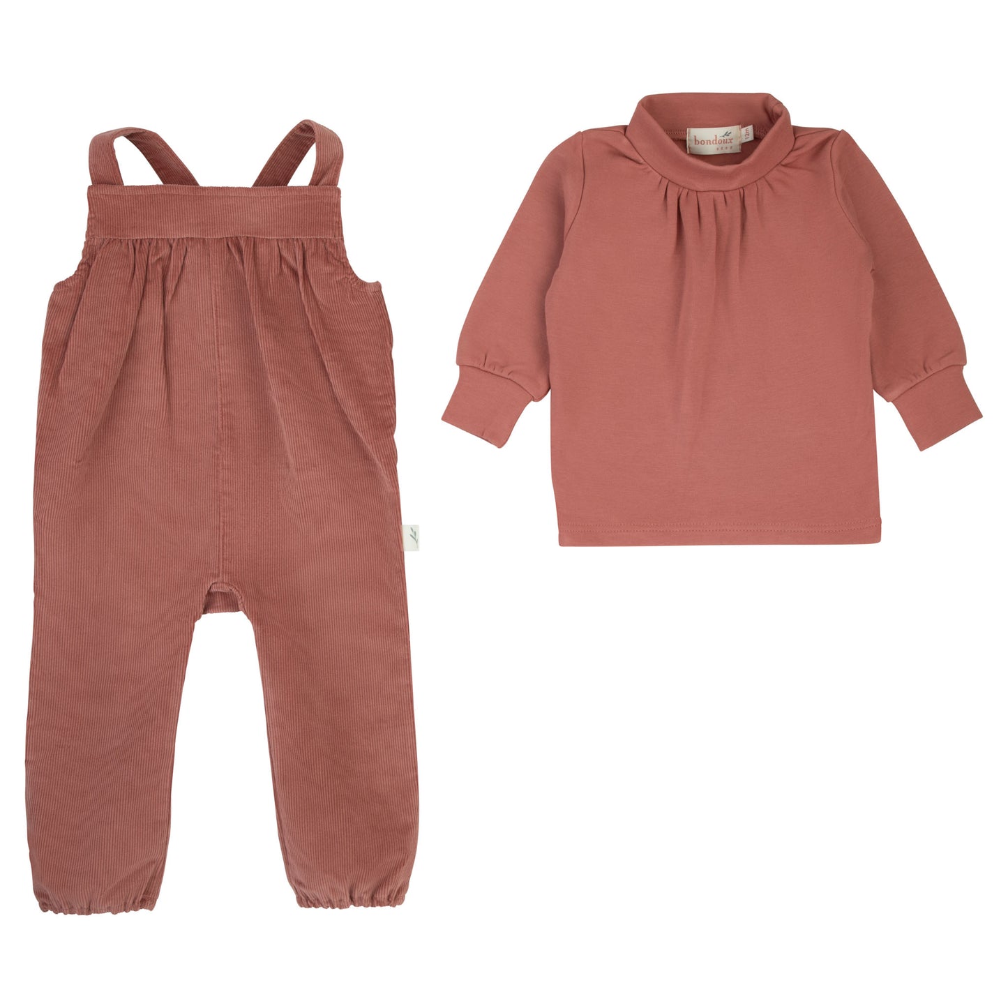 Corduroy Cotton Romper-Peach