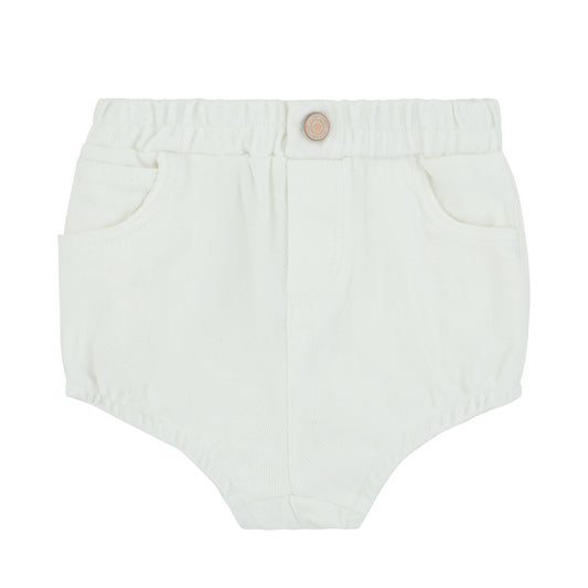 Basic Denim White  Bloomer Pants