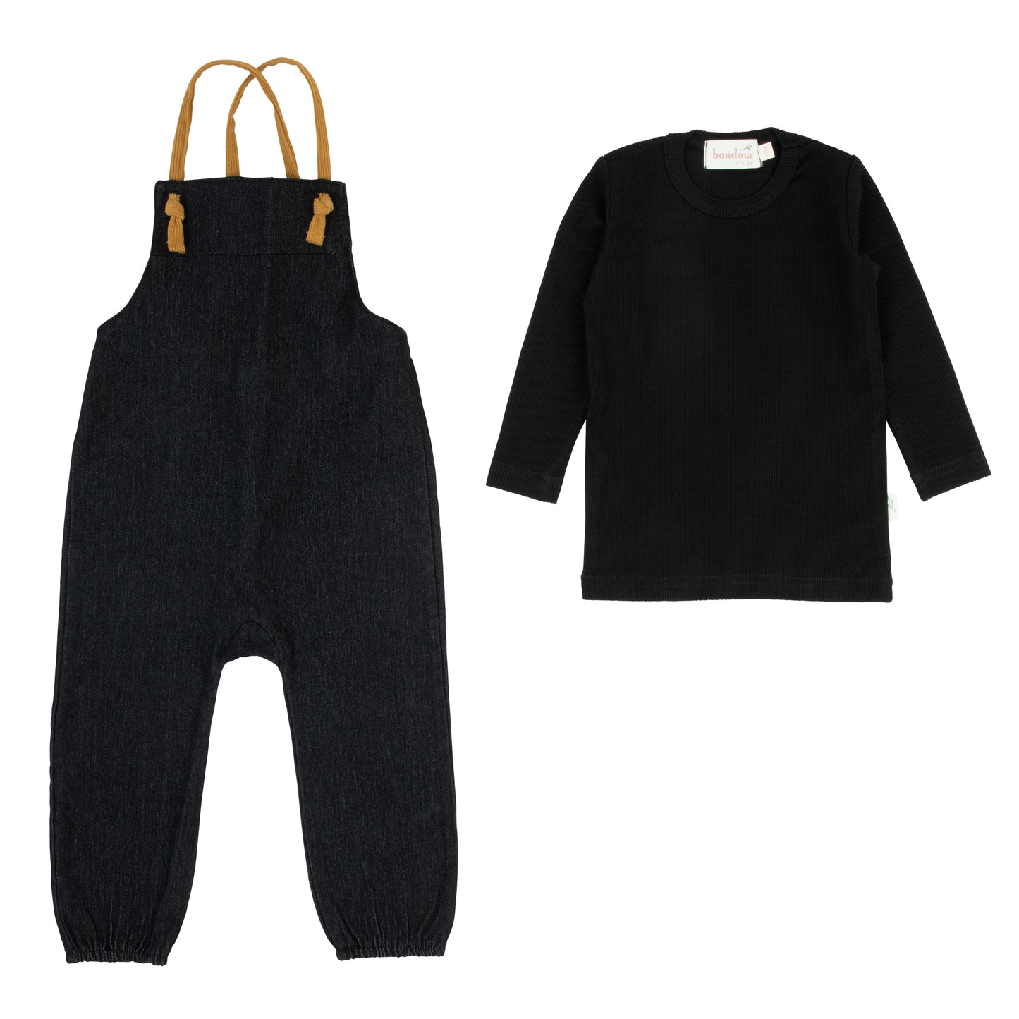 Yellow Denim Romper-Boys